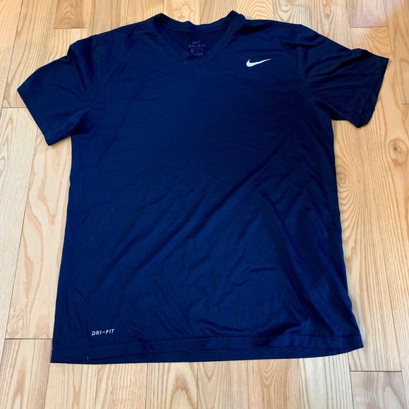 Men's V-Neck Dri Fit Tee - Navy - Picture 1 of 1